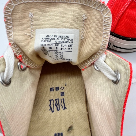 Converse All Star Unisex Bright Neon Orange EUC - Picture 14 of 16